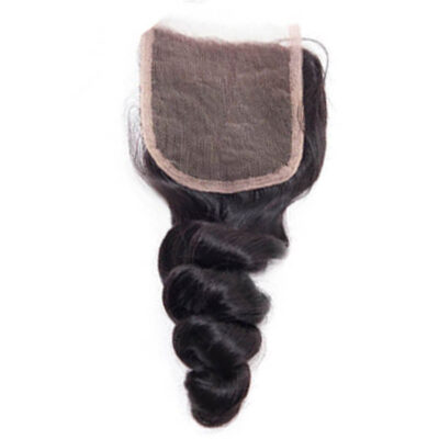 Evanhair Loose Wave Hair 4x4 Lace Closure Free Part – 100% Human Hair, Pre-Plucked & Natural Look