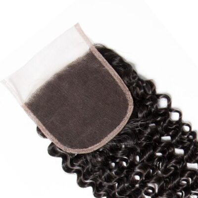 Evanhair Curly Hair 4x4 Lace Closure Free Part – 100% Human Hair, Pre-Plucked & Natural Look