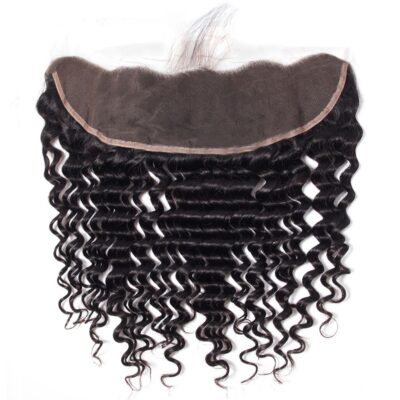 Evanhair Deep Wave Hair 13x4 Lace Frontal With Baby Hair – 100% Human Hair, Pre-Plucked & Natural Look