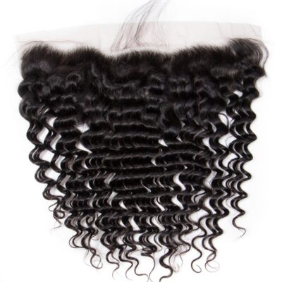 Evanhair Deep Wave Hair 13x4 Lace Frontal With Baby Hair – 100% Human Hair, Pre-Plucked & Natural Look