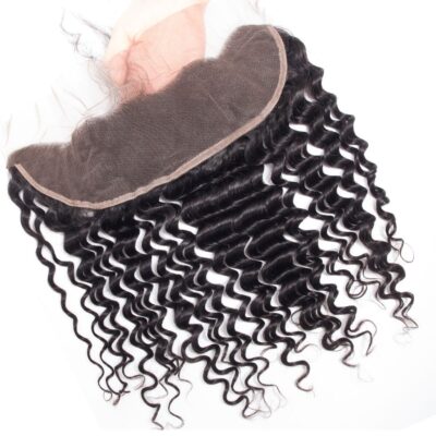 Evanhair Deep Wave Hair 13x4 Lace Frontal With Baby Hair – 100% Human Hair, Pre-Plucked & Natural Look