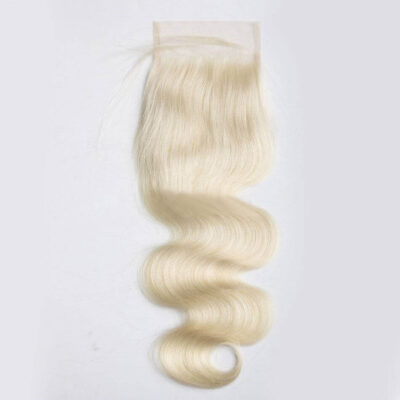 Evanhair Blonde Body Wave Hair 4x4 Lace Closure Free Part – 100% Human Hair, Pre-Plucked & Natural Look