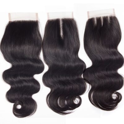 Evanhair Body Wave Hair 4x4 Lace Closure Free Part – 100% Human Hair, Pre-Plucked & Natural Look