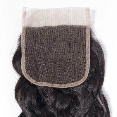 Evanhair Water Wave Hair 4x4 Lace Closure Free Part – Wet and Wavy 100% Human Hair, Pre-Plucked & Natural Look