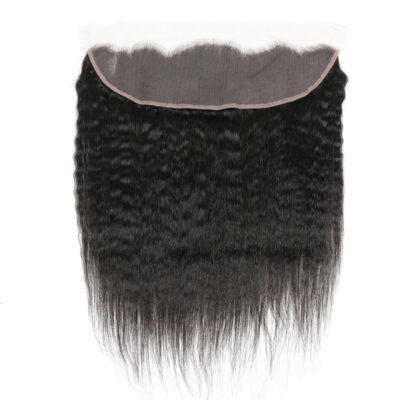 Evanhair Kinky Straight Hair 13x4 Lace Frontal With Baby Hair – 100% Human Hair, Pre-Plucked & Natural Look