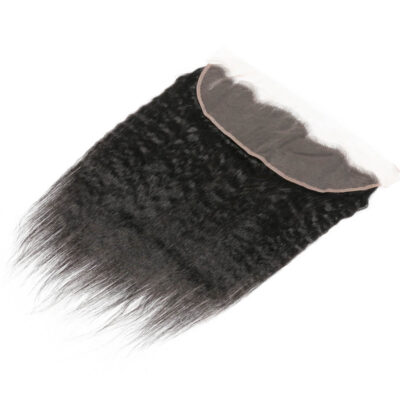 Evanhair Kinky Straight Hair 13x4 Lace Frontal With Baby Hair – 100% Human Hair, Pre-Plucked & Natural Look