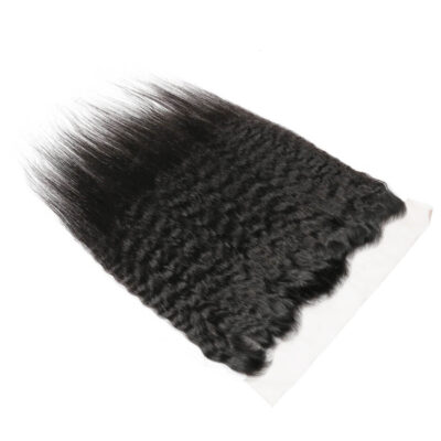 Evanhair Kinky Straight Hair 13x4 Lace Frontal With Baby Hair – 100% Human Hair, Pre-Plucked & Natural Look