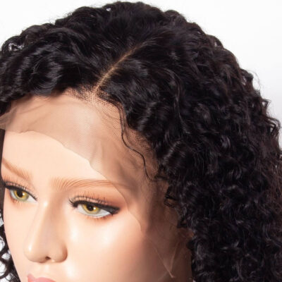 Short Curly Bob Wig 180% Density Human Hair Kinky Curly Natural Look - Image 4