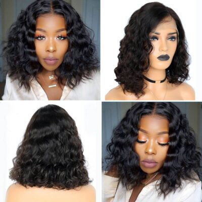 Short Loose Deep Wave Bob Wig Human Hair Lace Front 180% Density Natural Look - Image 4