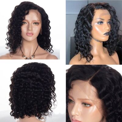Short Water Wave Bob Wig 180% Density Human Hair Wet And Wavy Natural Look - Image 3
