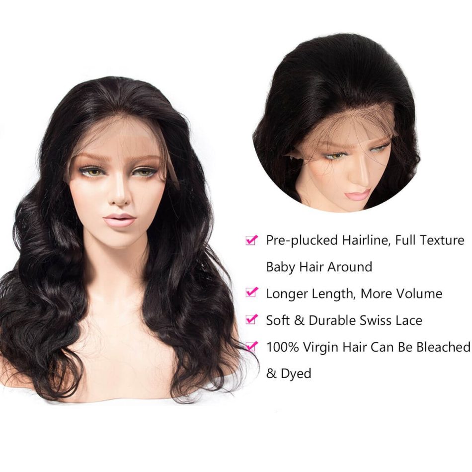 Evanhair 13×4 Lace Front Body Wave Wig – 100% Human Hair Natural Look