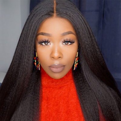 Evanhair 13×4 Lace Front Kinky Straight Wig – 100% Human Hair Natural Look