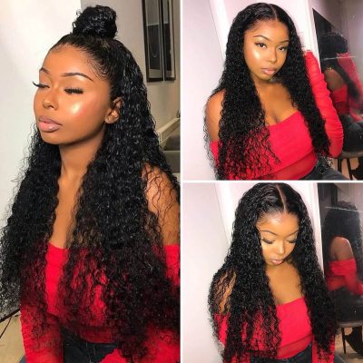 Evanhair Full Lace Curly Hair Wig – 100% Human Hair Natural Look