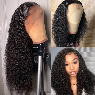 Evanhair Full Lace Curly Hair Wig – 100% Human Hair Natural Look