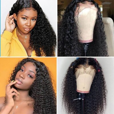 Evanhair Full Lace Curly Hair Wig – 100% Human Hair Natural Look