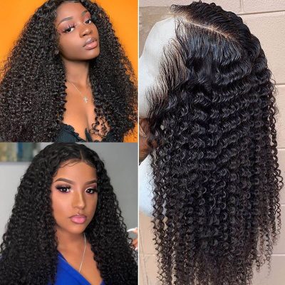 Evanhair Full Lace Curly Hair Wig – 100% Human Hair Natural Look