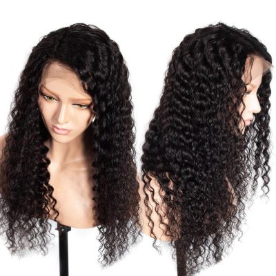 Evanhair Full Lace Deep Wave Wig – 100% Human Hair Natural Look