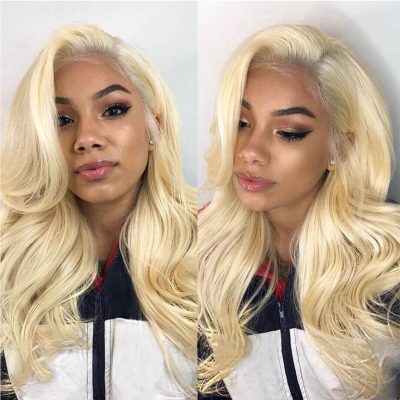 613 Blonde Body Wave Wig 100% Virgin Human Hair 180% Density Lace Front for Women - Image 4