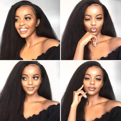 Evanhair Full Lace Kinky Straight Wig – 100% Human Hair Natural Look