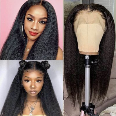 Evanhair Full Lace Kinky Straight Wig – 100% Human Hair Natural Look