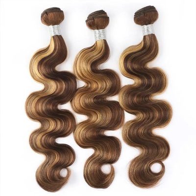 Highlight Honey Blonde Body Wave 3 Bundles 100% Human Hair Weave - Image 3
