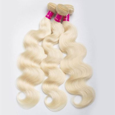 613 Blonde Body Wave 3 Bundles 100% Virgin Human Hair Bundles - Image 2