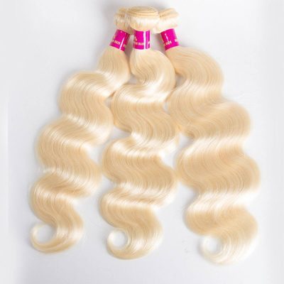 613 Blonde Body Wave 3 Bundles 100% Virgin Human Hair Bundles