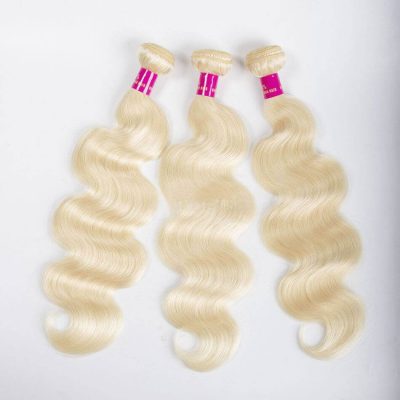613 Blonde Body Wave 3 Bundles 100% Virgin Human Hair Bundles - Image 3