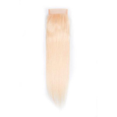 613 Blonde Straight Hair 3 Bundles With Closure Brazilian Virgin Human Hair - Image 7